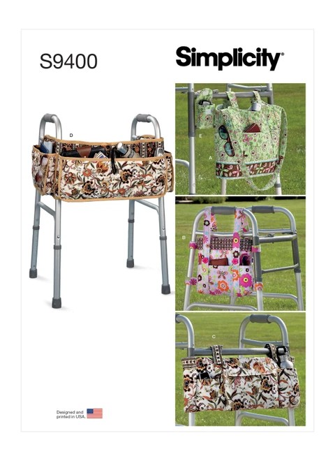 Simplicity Sewing Pattern Walker Accessories, Bag and Organizer - S9400 - Size - One Size (K)