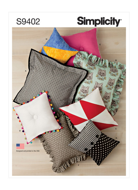 Simplicity Sewing Pattern Easy Pillows - S9402 - Size - One Size (K)