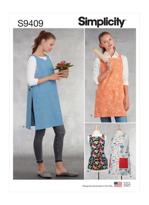 Simplicity Sewing Pattern Misses' Aprons - S9409 - Size - XS-XL (K)
