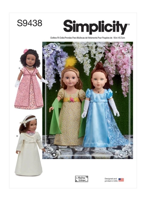 Simplicity Sewing Pattern 18" Doll Clothes - S9438 - One Size (K)