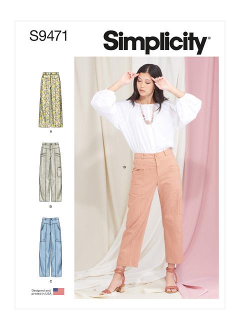 Simplicity Sewing Pattern Misses' Pants - S9471 - 6-14 or 16-24 (A,L,N)