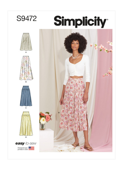 Simplicity Sewing Pattern Misses' Skirts - S9472 - 6-14 or 16-24 (A,L,N)