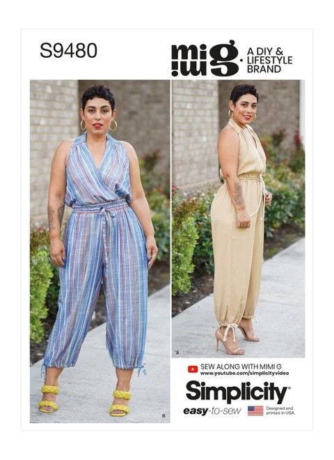 Simplicity Sewing Pattern Misses' Jumpsuit - S9480 - 6-14 or 16-24 (A,L,N)
