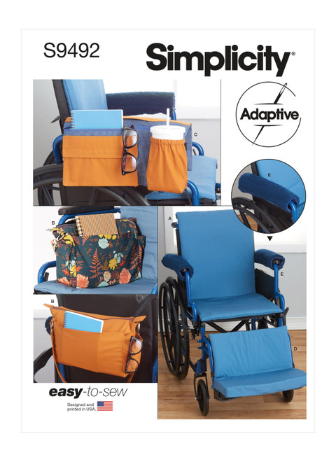 Simplicity Sewing Pattern Wheelchair Accessories - S9492 - Size - One Size (K)