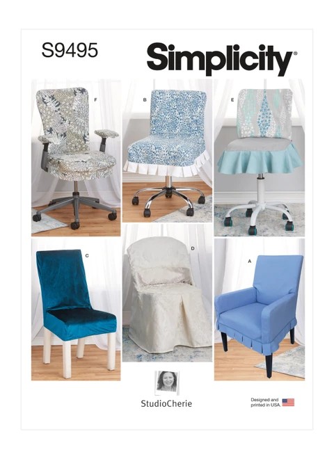 Simplicity Sewing Pattern Chair Slipcovers - S9495 - One Size (A,L,N)
