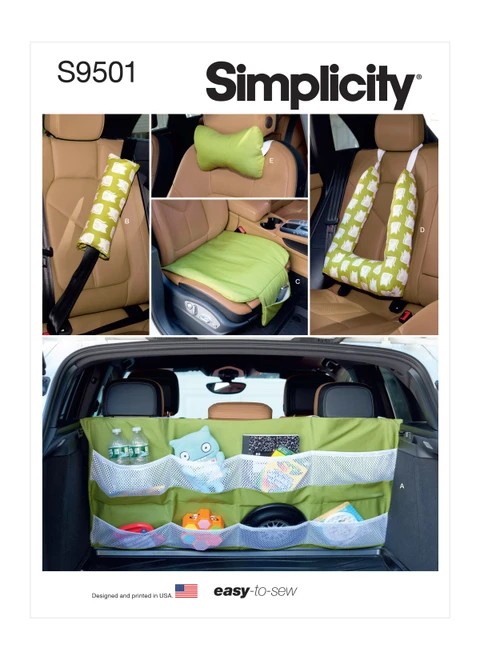 Simplicity Sewing Pattern Car Accessories - S9501 - Size - One Size (K)