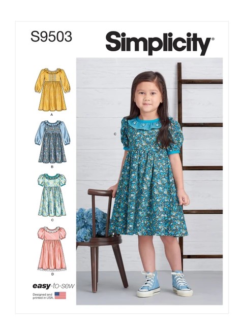 Simplicity Sewing Pattern Children's Dresses - S9503 - Size - 3-8 (K)