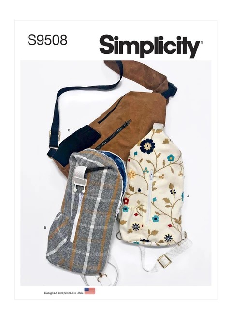 Simplicity Sewing Pattern Sling Bags in Two Sizes - S9508 - Size - One Size (K)