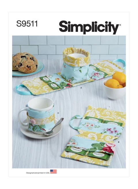Simplicity Sewing Pattern Mug Case, Tea Bag Case, Mug Cozy - S9511 - Size - One Size (K)