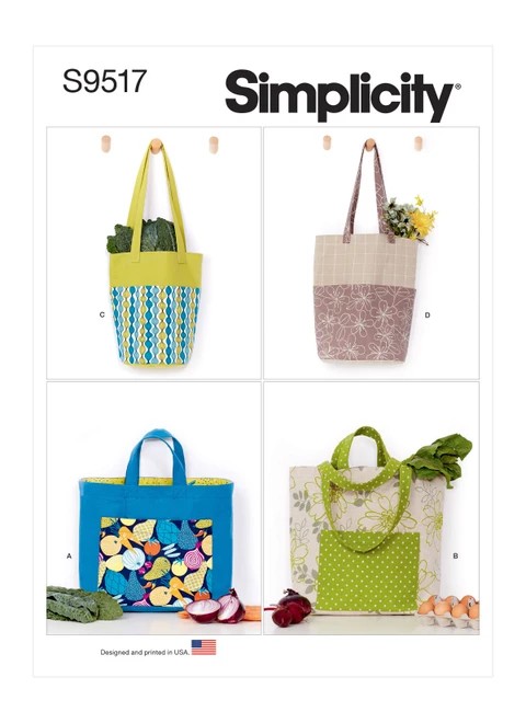 Simplicity Sewing Pattern Shopping Bags - S9517 - Size - One Size (K)