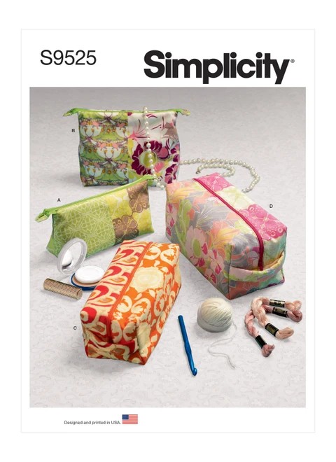 Simplicity Sewing Pattern Zippered Cases - S9525 - Size - One Size (K)