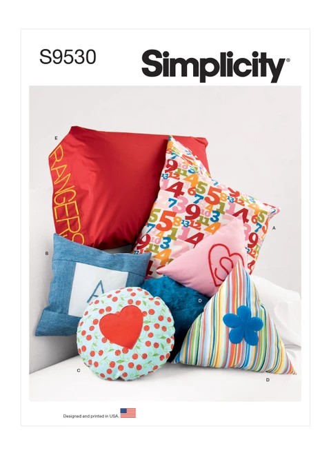 Simplicity Sewing Pattern Pillows in Three Sizes and Pillow Case - S9530 - Size - One Size (K)