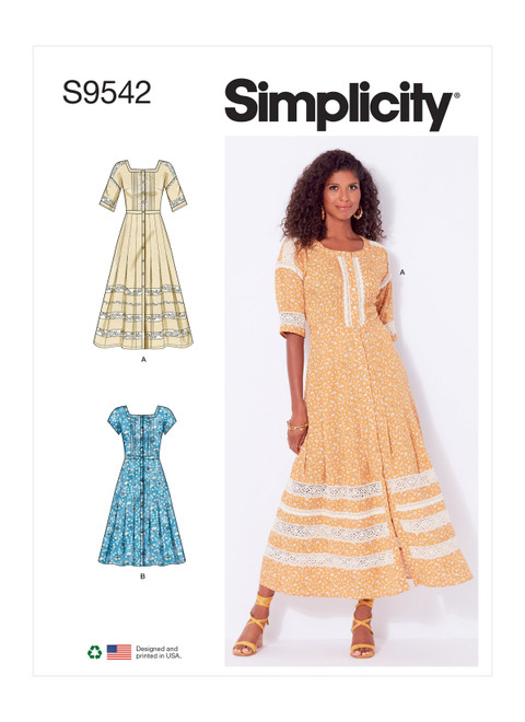 Simplicity Sewing Pattern Misses' Dresses - S9542 - Size - 8-20 (U)