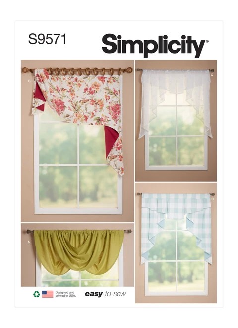 Simplicity Sewing Pattern Valances and Swags - S9571 - Size - One Size (K)