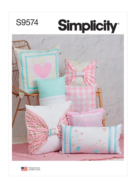 Simplicity Sewing Pattern Pillows - S9574 - Size - One Size (K)