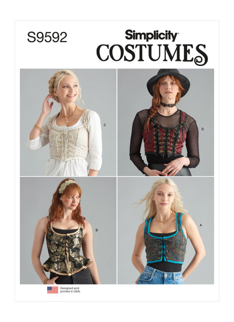 Simplicity Sewing Pattern Misses' Corsets - S9592 - 6-14 or 14-22 (A,L,N)