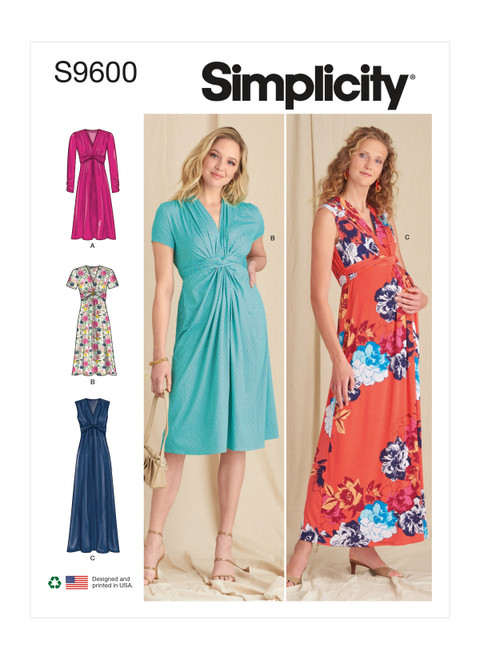 Simplicity Sewing Pattern Misses' Knit Dresses - S9600 - 6-14 or 16-24 (U)