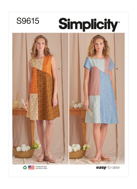 Simplicity Sewing Pattern Misses' Dresses - S9615 - Size - XS-XL (U)