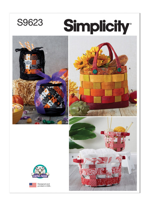Simplicity Sewing Pattern Fabric Baskets by Carla Reiss Design - S9623 - One Size (A,L,N)