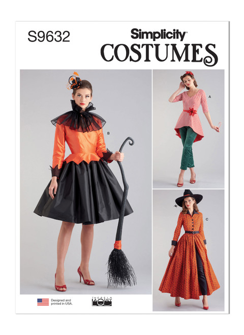 Simplicity Sewing Pattern Misses' Costumes by Theresa LaQuey - S9632 - 6-14 or 16-24 (A,L,N)