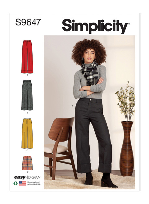 Simplicity Sewing Pattern Misses' Pants and Shorts - S9647 - 6-14 or 14-22 (K)