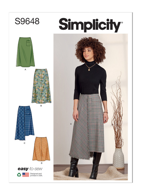 Simplicity Sewing Pattern Misses' Skirts - S9648 - 8-16 or 16-24 (K)