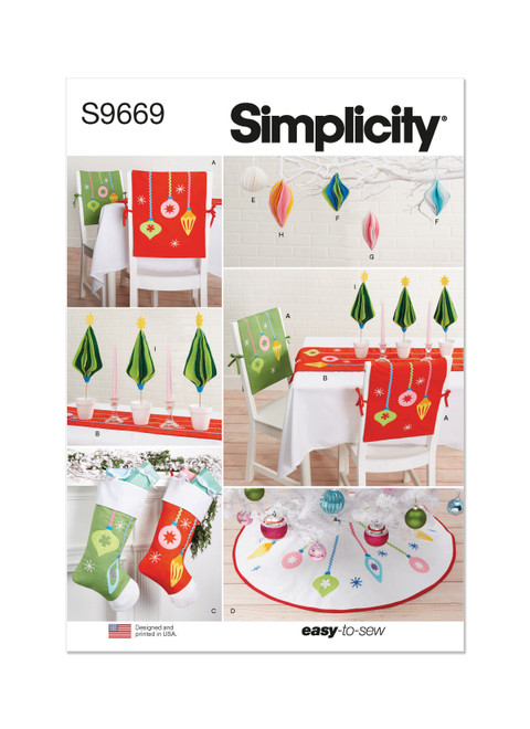 Simplicity Sewing Pattern Christmas Décor - S9669 - Size - One Size (U)
