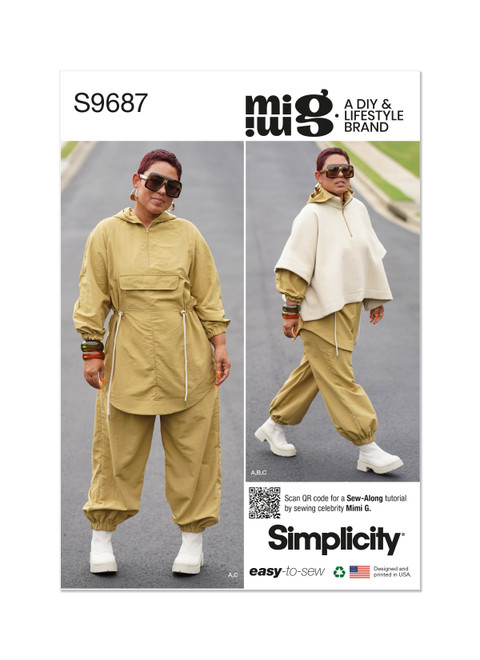 Simplicity Sewing Pattern Misses' Jacket, Poncho and Pants by Mimi G - S9687 - 8-16 or 18-26 (D)