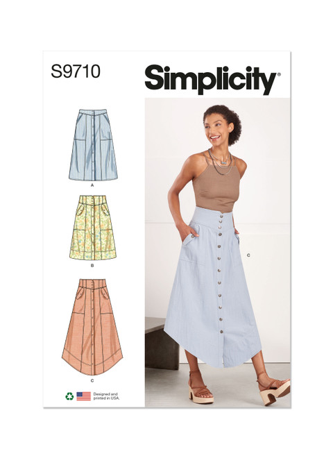 Simplicity Sewing Pattern Misses' Skirts - S9710 - 8-16 or 18-26 (U)