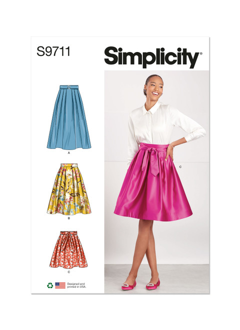 Simplicity Sewing Pattern Misses' Skirts - S9711 - 4-12 or 14-22 (U)
