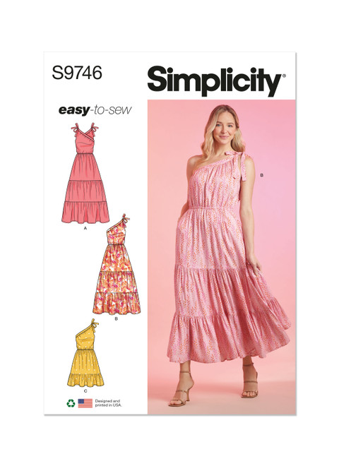 Simplicity Sewing Pattern Misses' Dresses- S9746 - 6-14 or 16-24 (A,L,N)