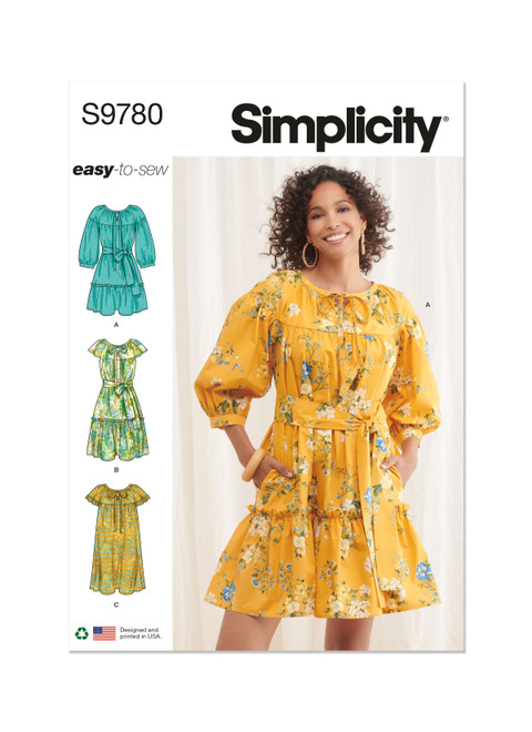 Simplicity Sewing Pattern Misses' Dresses- S9780 - 6-14 or 16-24 (A,L,N)