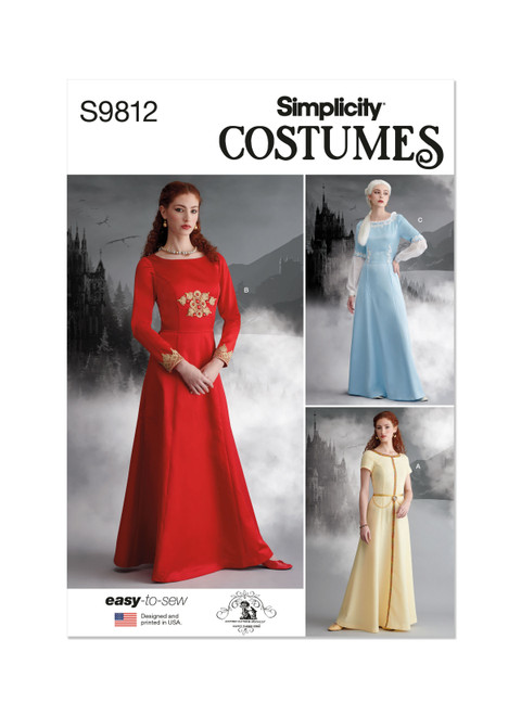 Simplicity Sewing Pattern Misses' Costumes - S9812 - 6-14 or 16-24 (D)
