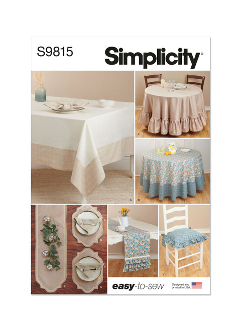 Simplicity Sewing Pattern Tabletop Décor - S9815 - Size - One Size (U)