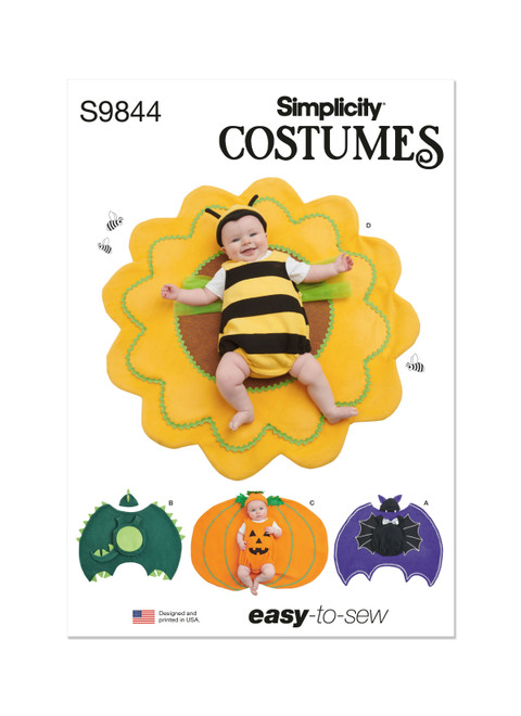 Simplicity Sewing Pattern Babies' Costumes - S9844 - Size - XS-L (K)