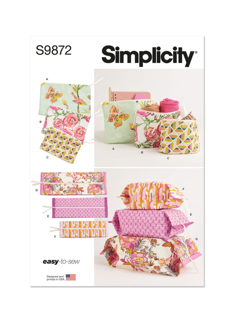 Simplicity Sewing Pattern Zipper Cases - S9872 - Size - One Size (U)