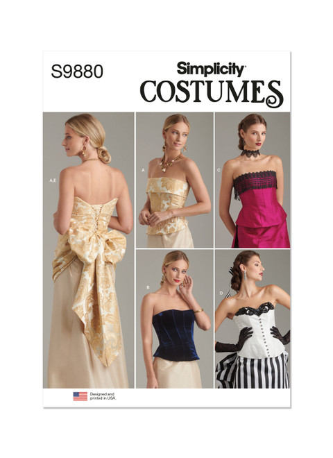 Simplicity Sewing Pattern Misses' Corsets and Sash - S9880 - Size - 6-16 (D)