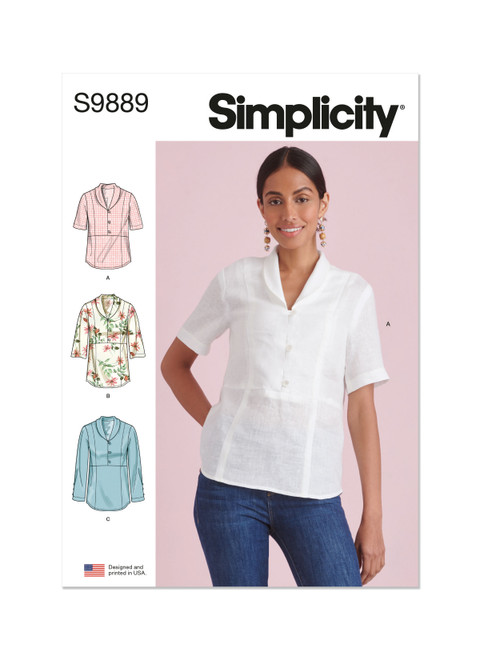 Simplicity Sewing Pattern Plus Size Unisex Shirts - S9859 - S-L or XL-XXXL (U)