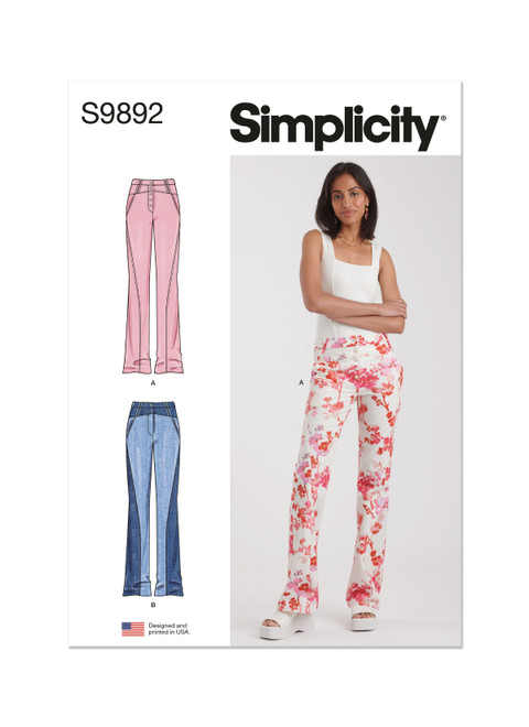 Simplicity Sewing Pattern Misses' Jeans - S9892 - 8-16 or 18-26 (U)
