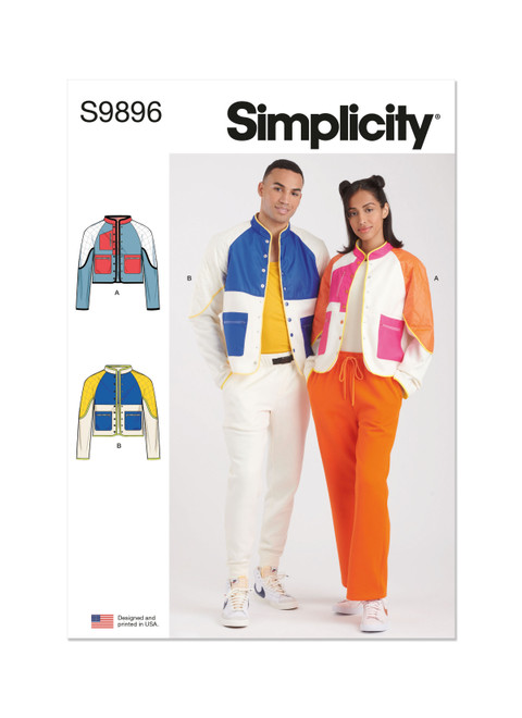 Simplicity Sewing Pattern Unisex Jacket In Two Lengths - S9896 - Size - XS-XXL (U)