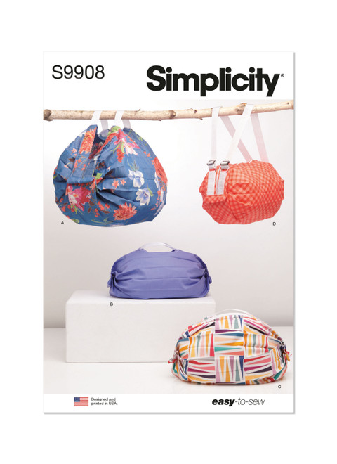 Simplicity Sewing Pattern Bag in Four Sizes - S9908 - Size - One Size (U)