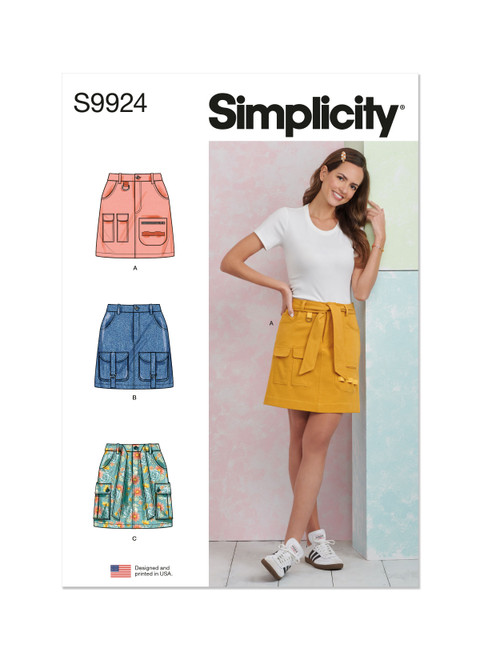 Simplicity Sewing Pattern Misses' Cargo Skirts - S9924 - 6-14 or 16-24 (U)