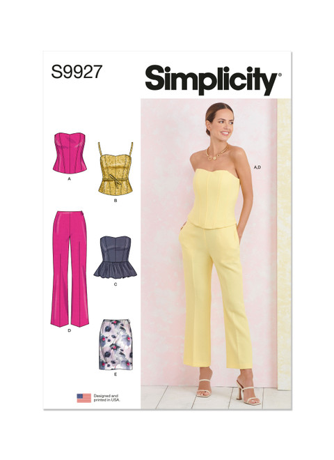 Simplicity Sewing Pattern Misses' Corsets, Pants and Skirt - S9927 - 8-16 or 18-26 (A,L,N)