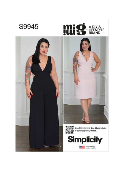 Simplicity Sewing Pattern Misses' Dress and Jumpsuit by Mimi G Style - S9945 - 8-16 or 18-26 (D)