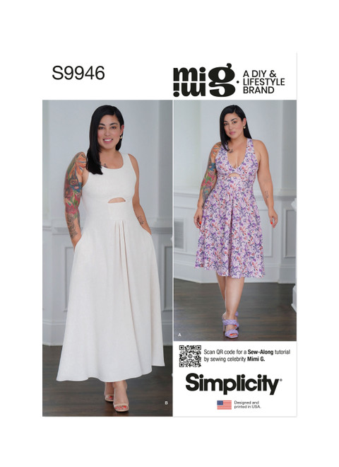Simplicity Sewing Pattern Misses' Dresses by Mimi G Style - S9946 - 8-16 or 18-26 (D)