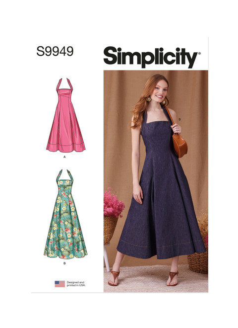 Simplicity Sewing Pattern Misses' Dress in Two Lengths - S9949 - 6-14 or 16-24 (A,L,N)