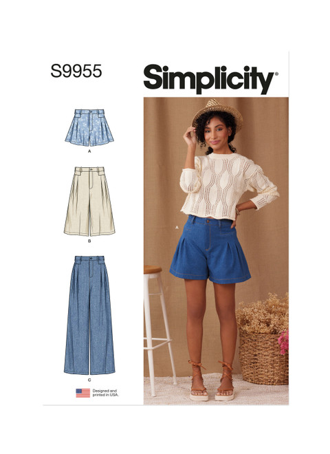 Simplicity Sewing Pattern Misses' Shorts and Pants - S9955 - 8-16 or 18-26 (U)