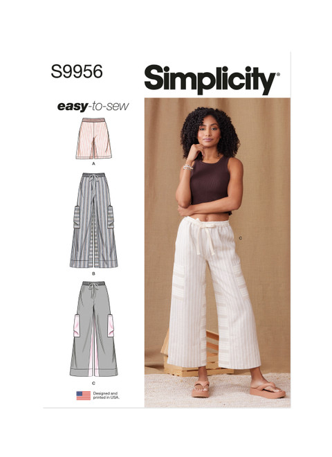 Simplicity Sewing Pattern Misses' Shorts and Pants - S9956 - Size - XS-XXL (U)