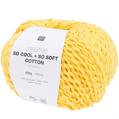 Rico So Cool So Soft 100g Cotton Chunky - Pastel Yellow 013