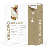 1 metre Velcro Sew & Stick On 20mm - White